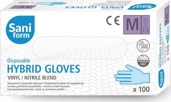 Čisticí rukavice SaniForm Profi Vinyl-nitrilové rukavice modré 100 ks M