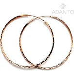 Rose gold stříbrné náušnice kruhy