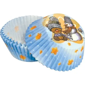 Krabice na pečivo ALVARAK GROUP a.s. Cukrářské košíčky - medvěd + sněhulák 50ks