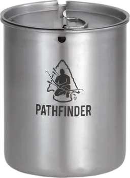 Kempingové nádobí Pathfinder Hrnek s víčkem velký nerez 740 ml