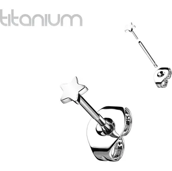 Piercing Šperky4U PUSH IN náušnice TITAN, 1 kus - TIT1207