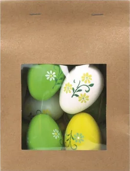 Velikonoční dekorace Anděl Přerov 9997 plastová vajíčka na zavěšení 6 cm 9 ks