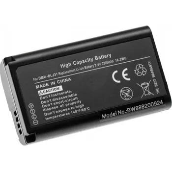TopTechnology Baterie Panasonic DMW-BLJ31 2200mAh Li-Ion 7,4V neoriginální, pro fotoaparáty Panasonic Lumix DC-S1, DC-S1R