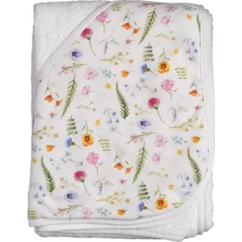 XKKO Bambusová froté osuška s kapucí 90 x 90 cm Summer Meadow