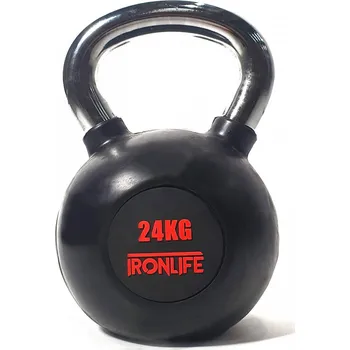 Kettlebell IRONLIFE 24 kg, pogumovaný