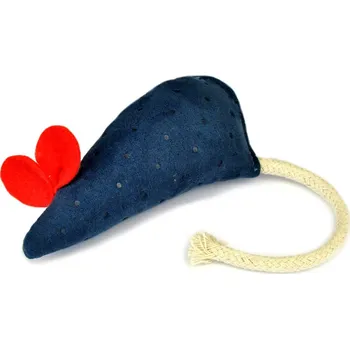 Hračka pro kočku Hračka pro kočky myš s kozlíkem Barva: Modrá