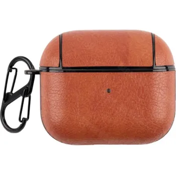 Pouzdro na mobilní telefon Kožený obal pro Airpods 3 Barva: Hnědá