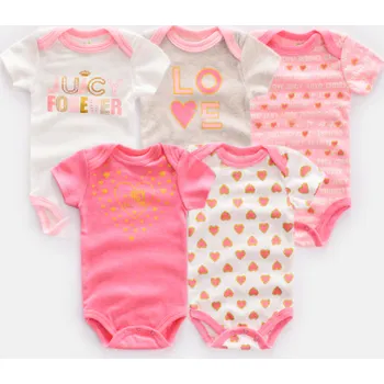 Kojenecký body 5 ks kojenecké body s krátkým rukávem - dívčí Věk: 9M, Set: SET 4