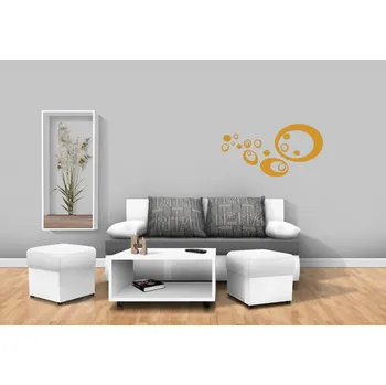 Samolepící dekorace Nabytekmorava Samolepka na zeď OVÁLY Barva: bronz