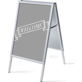 Kancelář Set reklamního áčka A1, Přivítání, šedý, anglicky