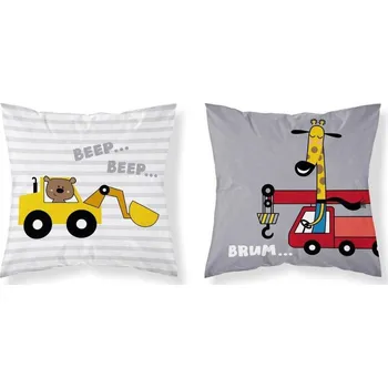 Povlak na dekorativní polštářek Povlak na polštářek Stavba Bavlna, 40/40 cm