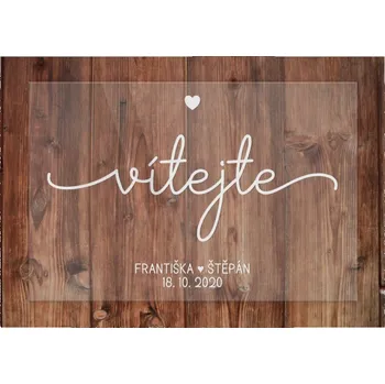 Svatební dekorace Svatební uvítací cedule psací - 30x40 cm + doprava zdarma