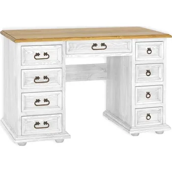 Psací stůl Rustikální psací stůl WHITE HOME BIK04 Barevné provedení: Bílý vosk K17 - tmavý vosk K02
