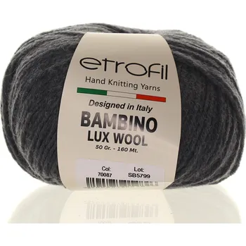 Příze Etrofil Bambino Lux Wool středně šedá 70087