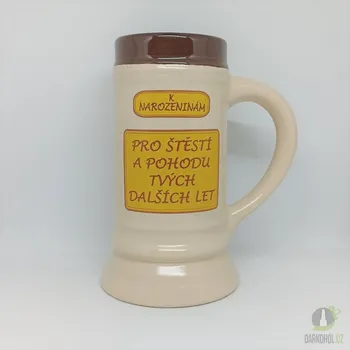 Sklenice Korbel k narozeninám Pro štěstí a pohodu