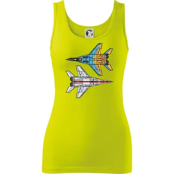 Mig 29 Fulcrum ze spoda a ze zhora - Dámské tílko - 2XL ( Limetková )