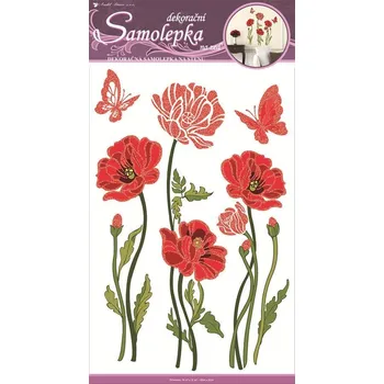 Samolepící dekorace Anděl Přerov 1380 vlčí mák 50 x 32 cm