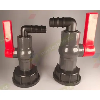IBC redukce DN50 hrubý (S60x6), plastový kohout 3/4"