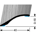 Přechodový profil 40 mm, oblý (samolepící) | nivelace 0 - 18 mm | Küberit 247 H/SK Tigua H63