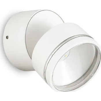 Venkovní osvětlení Ideal Lux 285474 LED venkovní nástěnné svítidlo Omega Ap Round 1x7W | 610lm | 3000K | IP54 - bílá + sada - Trio LED žárovka 2x10W | E27 | 3000K | 806lm