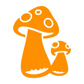 Samolepící dekorace Houby 001 pravá (06 - oranžová) SAMOLEPKA NA AUTO, NÁLEPKA, FÓLIE, POLEP, TUNING, VLASTNÍ TEXT, TISK, AUTOSAMOLEPKY.cz, POLEPY, OBRÁZEK, LOGO, 3D STICKERS