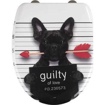 WC sedátko WC prkénko s mechanismem Easy-Close, GUILTY DOG, WENKO