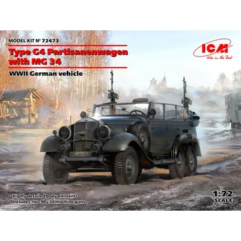 Plastikový model ICM 1/72 Type G4 Partisanenwagen with MG 34