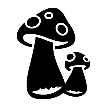 Samolepící dekorace SAMOLEPKA Houby 001 pravá (01 - černá) NA AUTO, NÁLEPKA, FÓLIE, POLEP, TUNING, VLASTNÍ TEXT, TISK, AUTOSAMOLEPKY.cz, POLEPY, OBRÁZEK, LOGO, SAMOLEPKY