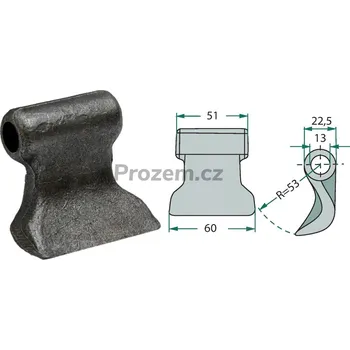 Kladivo Mulčovací kladivo pro Dücker, 945000902, 13/51/60 mm