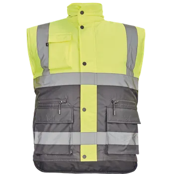pracovní vesta Cerva HELLIN HV Pánská zimní vesta žlutá / šedá 2XL 0303014794005
