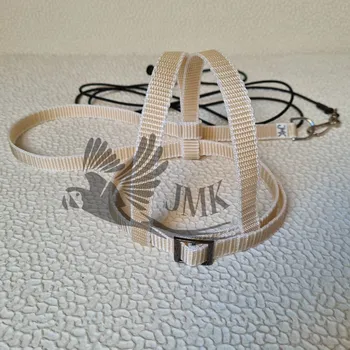 Postroj pro psa Postroj pro papoušky JMK vel.L,XL jednobarevné - Barva: Bílá káva, Velikost: L