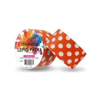 Lepicí páska Dekorační lepicí páska - DUCT TAPE-1ks bílé puntík