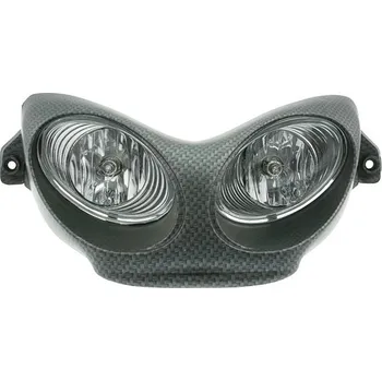 Směrový světlomet STR8 Přední světlo s dvojitou optikou 55W, karbon, Yamaha Aerox, MBK Nitro