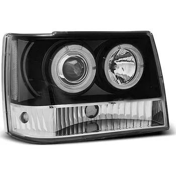 Přední světlomet TUNING-TEC Přední světla Jeep Grand Cherokee 93-98 Angel Eyes - černé