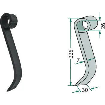 Mulčovací nůž pro Lagarde, 225/7/26 mm