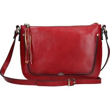 Kabelka Kožená dámská crosbody kabelka Katana Rena - tmavě červená