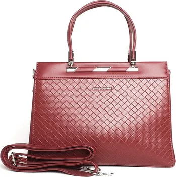 Kabelka David Jones Paris Střední tříoddílová kabelka do ruky David Jones CM6446A tmavěčervená