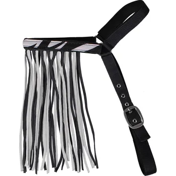 Deka pro koně QHP Třásně proti mouchám EXTRA QHP, nastavitelné, zebra MINI SHETTY