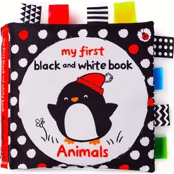 Hračka pro nejmenší Textilní vzdělávací knížka - Moje první černo-bílá kniha Varianta: Černo-bílá kniha - zvířata