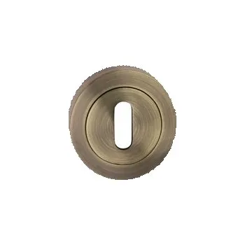 Dveřní kování Rozeta na klíč kulatá patina - komplet 2ks