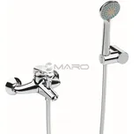 JIKA Deep Baterie vanová nástěnná, rozteč 150 mm včetně sprchy, hadice a držáku, chrom, H3211U70041311