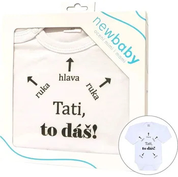 Body s potiskem New Baby Tati, to dáš! - dárkové balení, vel. 86 (12-18m)