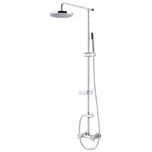 Nástěnný sprchový set s vodovodní baterií a příslušenstvím, CHROM, rozteč 150mm