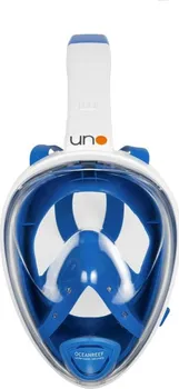 Potápěčská maska Ocean Reef Aria Uno celoobličejová šnorchlovací maska bílá/modrá L/XL