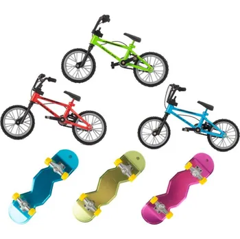 autíčko Sada kolo a skateboard sada - modré kolo - růžový skateboard