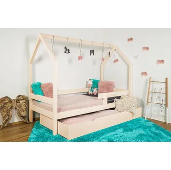 Vyspimese.CZ Dětská postel Ariel se zábranou a přistýlkou 80x180 cm, lak