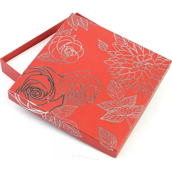 Dárková krabička Dárková krabička bordová růže 14 x 14cm