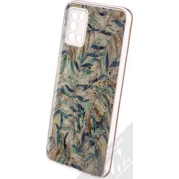 Pouzdro na mobilní telefon 1Mcz Gold Glam Boho TPU ochranný kryt pro Samsung Galaxy A03s béžová zelená (beige green)