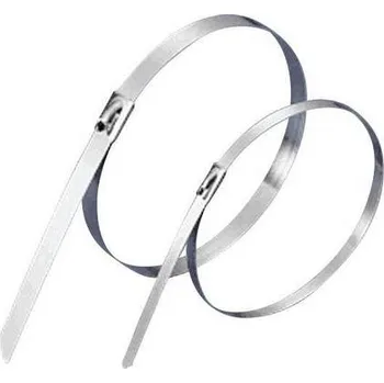 Organizace kabelů Kabelová vázací páska nerezová 4,6x290mm 25 ks