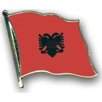 Odznak (pins) 20mm vlajka Albánie - barevný